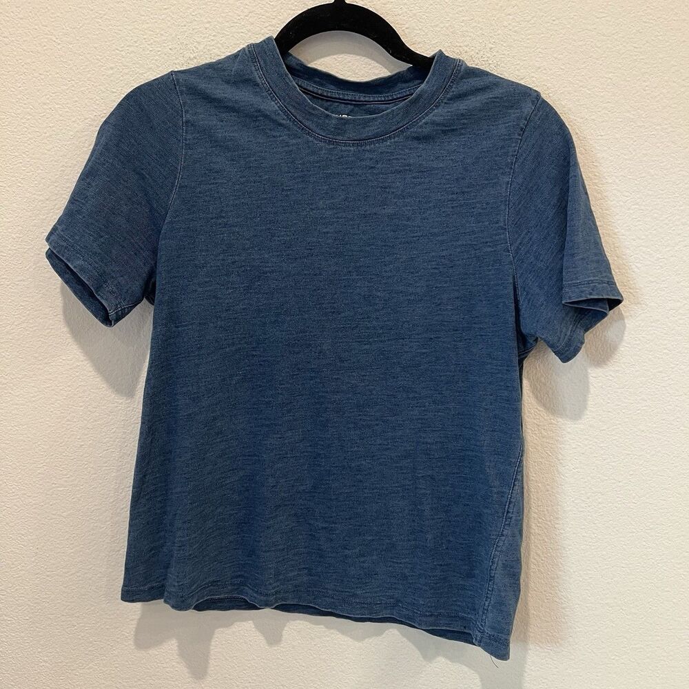 Faherty Women’s Sunwashed Regenerative Tee - Medium Indigo Wash Size XS Casual - Picture 2 of 7